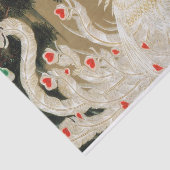 25. 老 白 図, 若 冲 Pine-tree & Phoenix, Jakuchu Tissuepapier (Detail)
