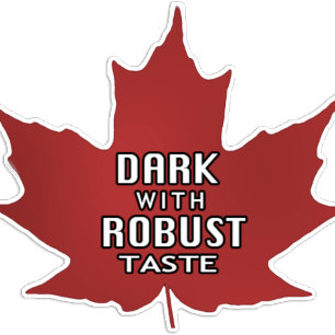 25 (3/4") Maple Leaf Grade Donker robuuste smaak Sticker