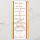 25 4 x 9 Bruiloftsprogramma Paris Peach Programma (Voorkant)