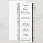25 4 x 9 Programme de mariage Gris Flouris (Devant / Derrière)