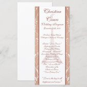 25 4 x 9 Programme de mariage Spirale florale à Pa (Devant / Derrière)