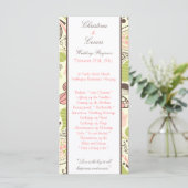 25 4 x 9 Trouwprogramma Spring Pink/Green Floral Programma (Staand voorkant)