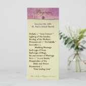 25 4x9 bruiloft programma Amethist Jewel reliëf Pa (Staand voorkant)