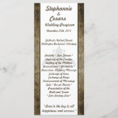 25 4x9 bruiloft programma  bruin damast (Voorkant)