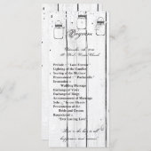 25 4x9 bruiloft programma Mason Jar String Lights (Voorkant / Achterkant)