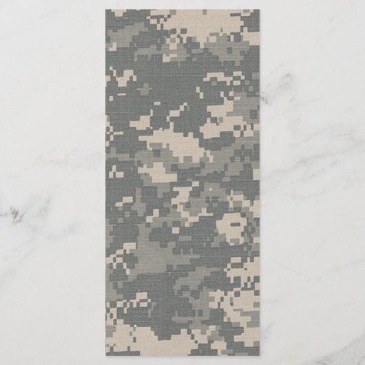 25 4x9 Huwelijksprogramma ARMY ACU Uniform Camo Ca Programma (Achterkant)