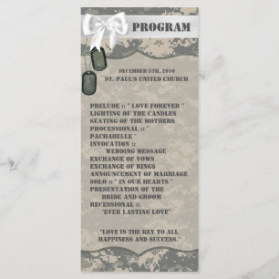 25 4x9 Huwelijksprogramma ARMY ACU Uniform Camo Ca Programma