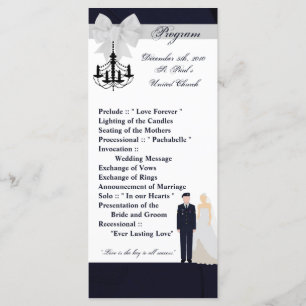 25 4x9 Huwelijksprogramma ARMY Uniform Blues Bride Programma