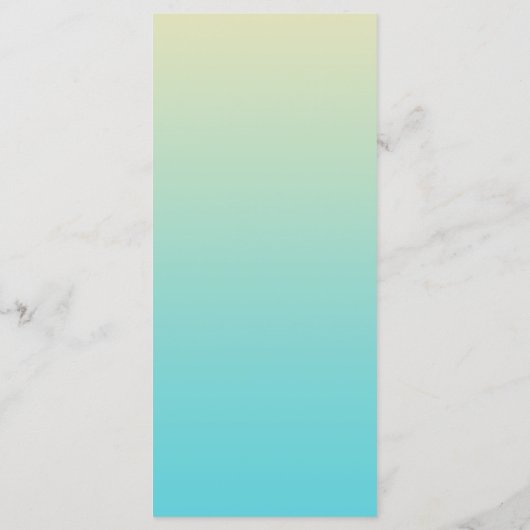 25 4x9 Huwelijksprogramma Blauw Ombre Zonsondergan Programma (Achterkant)