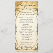 25 4x9 huwelijksprogramma ceremonie Ring Excha Programma (Voorkant)