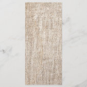 25 4x9 Huwelijksprogramma Country Lace Handkerchie Programma (Achterkant)