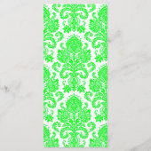 25 4x9 huwelijksprogramma Damask Lace Print Patroo Programma (Achterkant)