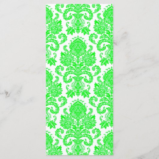 25 4x9 huwelijksprogramma Damask Lace Print Patroo Programma (Achterkant)