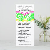 25 4x9 huwelijksprogramma Damask Lace Print Patroo Programma (Staand voorkant)