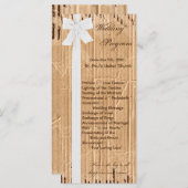 25 4x9 huwelijksprogramma gescheurd karton bewegen programma (Voorkant / Achterkant)