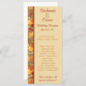 25 4x9 Huwelijksprogramma Herfst Branch Leaves Programma (Voorkant / Achterkant)