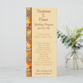 25 4x9 Huwelijksprogramma Herfst Branch Leaves Programma (Staand voorkant)