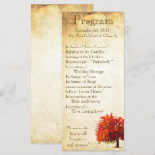 25 4x9 Huwelijksprogramma Herfst Tree Aged Paper H Programma (Voorkant / Achterkant)