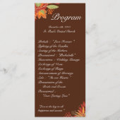 25 4x9 Huwelijksprogramma Herfstbladeren Herfst Bl Programma (Voorkant)