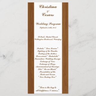 25 4x9 Huwelijksprogramma Houten Plank Bloemenbrui Programma