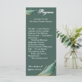 25 4x9 Huwelijksprogramma Kwartel Veer Vogelduif Programma (Staand voorkant)