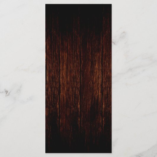 25 4x9 Huwelijksprogramma Land Donkere Schuur Hout Programma (Achterkant)