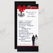 25 4x9 Huwelijksprogramma Marine Uniform Bruid Bru Programma (Voorkant / Achterkant)