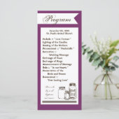 25 4x9 Huwelijksprogramma Mason Jar Country Rustic Programma (Staand voorkant)