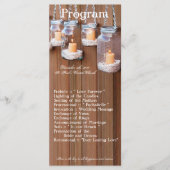 25 4x9 Huwelijksprogramma Mason Jar Kaarslicht Programma (Voorkant)