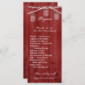 25 4x9 Huwelijksprogramma Mason Jar String Lights Programma (Voorkant / Achterkant)