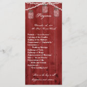 25 4x9 Huwelijksprogramma Mason Jar String Lights  Programma (Voorkant)