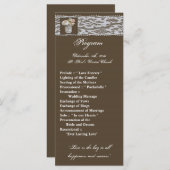 25 4x9 Huwelijksprogramma Mason Jars met Rozen Programma (Voorkant / Achterkant)