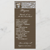 25 4x9 Huwelijksprogramma Mason Jars met Rozen Programma (Voorkant)