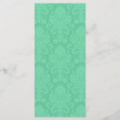 25 4x9 Huwelijksprogramma Mint Gree White Damask L Programma (Achterkant)