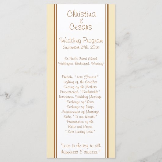 25 4x9 huwelijksprogramma net gehuwd paar programma (Voorkant)