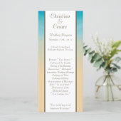 25 4x9 huwelijksprogramma Ocean Beach Shore Seashe Programma (Staand voorkant)