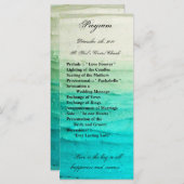 25 4x9 huwelijksprogramma Ombre Blue Frosting Programma (Voorkant / Achterkant)