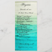 25 4x9 huwelijksprogramma Ombre Blue Frosting Programma (Voorkant)