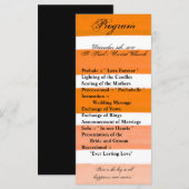 25 4x9 Huwelijksprogramma Ombre Stripe Orane Line Programma (Voorkant / Achterkant)