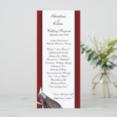 25 4x9 Huwelijksprogramma Pauw Rood Zwart Wit Programma (Staand voorkant)