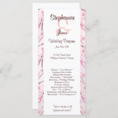 25 4x9 huwelijksprogramma Pink Cherry Blossom Programma (Voorkant / Achterkant)