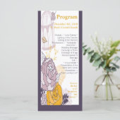 25 4x9 Huwelijksprogramma pruimenmosterd Roos Programma (Staand voorkant)