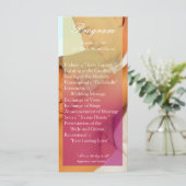 25 4x9 Huwelijksprogramma Roze Ombre Sunset Fade R Programma (Staand voorkant)