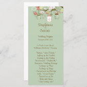25 4x9 Huwelijksprogramma Spring Floral Mason Jars Programma (Voorkant / Achterkant)