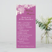 25 4x9 Huwelijksprogramma Victoriaans Lace Orch Programma (Staand voorkant)