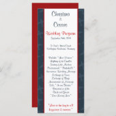 25 4x9 Huwelijksprogramma Vliegtuig Vlucht blauw/r Programma (Voorkant / Achterkant)