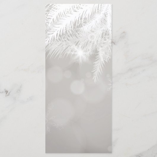 25 4x9 Huwelijksprogramma Winter White Pine Tree N Programma (Achterkant)