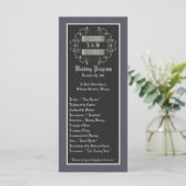 25 4x9 Huwelijksprogramma Zwart Stropdas Affair fi Programma (Staand voorkant)