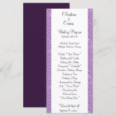 25 4x9 Programme de mariage Aiguille Swing Violet (Devant / Derrière)