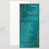 25 4x9 Programme de mariage Arabian Turquoise (Devant / Derrière)